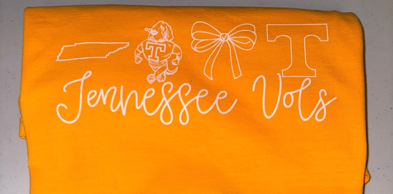 Tennessee Outline Doodle- White